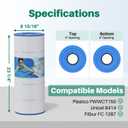 TOREAD PWWCT150 Pool Filter Replaces PWWCT150, Ultral-B3, Clearwater II ProClean 150, 817-0150N, Unicel 8414, Filbur FC-1287, SD-00210, 150 Sq.ft Filter Cartridge 1PACK