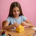 Yellow Cheese Squeeze Toy,Soft Novelty , Theme Cheese Cubes Squishy (Small)