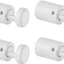 Side Clamp Standoffs 3/4" x 1" Solid Aluminum, Edge Grip Sign Standoffs for Glass, Burglarproof Sign Standoff, Standoffs Hardware, for Acrylic, Glass, PVC, Glass Panel with 2 pcs Spacers