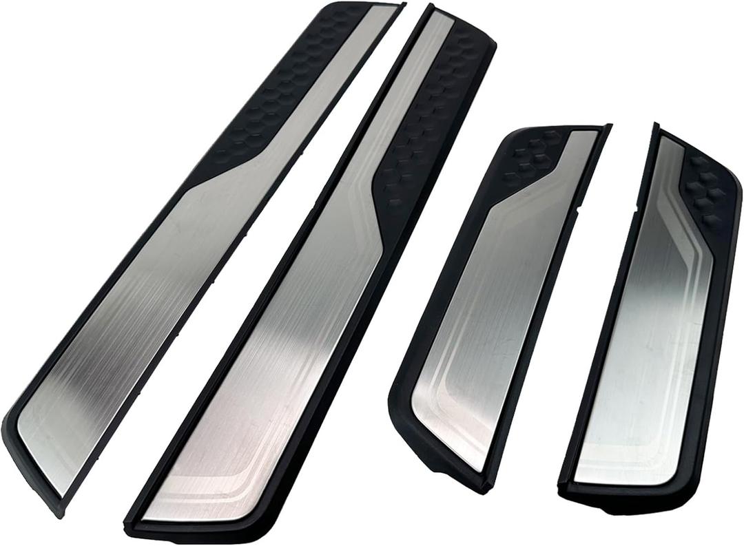4Pcs Stainless Steel Car Door Sill Protector Trim Scuff Plate Guard Sills Scratch Protection Door Entry Guard Accessories Fit for Honda CRV HRV 2017 2018 2019 2020 2021 2022 2023 2024 2025 Sliver (SILVER)