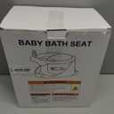 Baby Bath Seat for Babies 6 Months & Up - Bathtub Seats for Babies Sitting Up with Rinse Cup, Non-Slip, Comfortable, Infant Bath Essentials, Gray