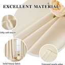Room Darkening Curtains Thermal Insulated Blackout Drapes Solid Window Treatment Set Grommet Top Light Blocking Blackout Curtain for Living Room Bedroom (W52 x L120 Inch, Beige Cream)