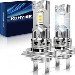 H7 Bulb, 800% Brighter 40000LM 6000K Xenon White H7 Bulb, No Adapter Required 1:1 Mini Size Plug and Play, Pack of 2