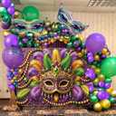 7x5ft Mardi Gras Backdrop Carnival Masquerade Mask Photography Background Mardi Gras Birthday Party Decorations Photo Studio Props (7x5FT210x150cm)