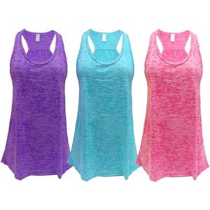 Womens Flowy Racerback Tank Top Lightweight Athletic Sleeveless Workout Gym Shirt, Pack of 3, 2XL