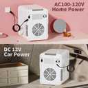 Mini Fridge for Bedroom - 8 Liter/8 Can Portable Refrigerator for Car, Office, Dorm - Quiet Cooler & Warmer for Food, Drinks, Makeup & Skincare - AC/DC Power Supply