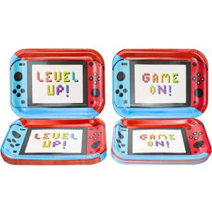 40Pcs 11 Inches Controller Plates - Video Game Birthday Party Decorations for Boys Gaming Party Supplies