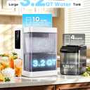 Silonn Nugget Ice Maker Countertop with 3L Detachable Tank – 40 lbs/Day Self-Cleaning & Timer, 40 dB Quiet for Home Bar Party Office, Chewable Nugget Ice Machine for Summer & Cold Drinks, White