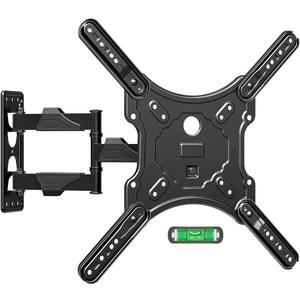 ELIVED TV Wall Mount for Most 26-60 Inch TVs, Swivel and Tilt Full Motion TV Mount with Single Stud Perfect Center Design, Wall Mount Bracket Max VESA 400x400mm, Corner Mount Holds up to 77 lbs.