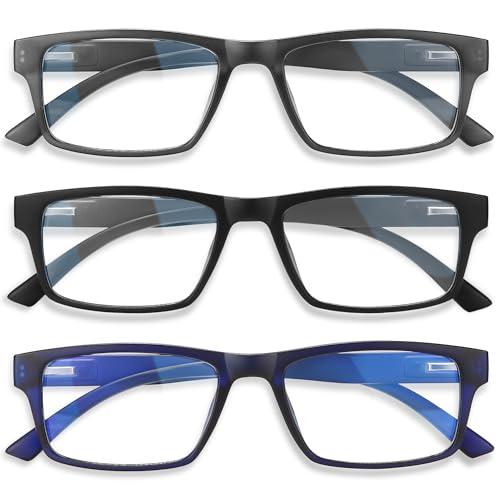 IBOANN Reading Glasses for Men Readers Mens Stylish Blue Light Blocking Computer Eyeglasses