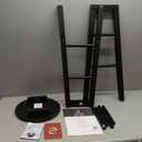 Linon Zeke Black Solid Wood Backless Round Barstool with 29 inch Seat Height