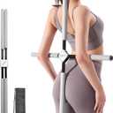 Posture Corrector Yoga Cross Stick -Yoga Stick Posture Corrector- Back Pain Relief for Men Women - Stretcher and Straightener for Upper and Lower Back -Back Straightener Posture Corrector (Gray)