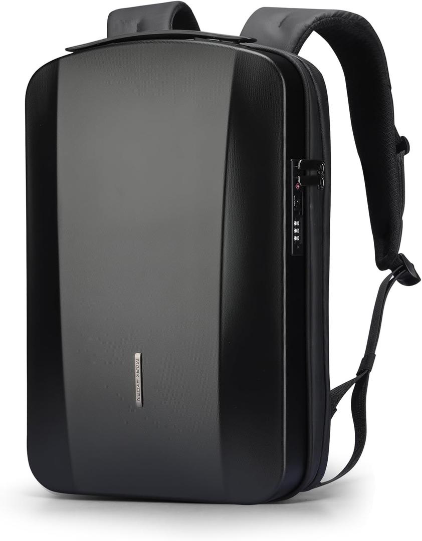 MARK RYDEN Laptop Backpack for Men, Hard Shell Anti-Theft Backpack with TSA Approved Lock and USB Charging Port, Business Backpack for Working, Commuting