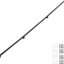 14 Feet Square Tube Handrail, Wall Mount Industrial Modern Staircase Handrail for Indoor Outdoor Steps, 600lbs Load Capacity, Metal Non-Slip Grab Handle for Stairs Loft Porch, Matte Black