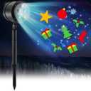 Christmas Projector Light LED Projection Lamp with Lawn Stake & 5 LED Lights