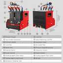 CT160 Fuel Injector Cleaner & Tester, 4-Cylinder Ultrasonic Cleaning Machine with Heating & 11 Test Modes for Cars Motorcycles - 110V/220V