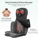 Snailax Neck Back Massager with Heat, Full Body Massage Chair Pad, Adjustable Compression, Rolling, Shiatsu Massage Seat Cushion, Chair Massager