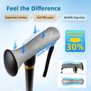Folding Freedom Walking Cane – Elastic Self-Standing Tripod Base (2026 New), Heavy-Duty 400lbs & Yet Lightweight, Ergonomic Soft-Grip Handle, Collapsible & Adjustable Canes for Stability, Black