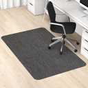 Blvornl Office Chair Mat for Hardwood Floor, 45"x 53" Desk Chair Mat for Hard Wood and Tile Floor, Large Anti-Slip Hard Floor Protector, PVC Mat Desk Rug for Office Home, Black