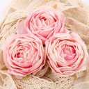 IPOPU Pink Flowers Silk Rose Heads 25PCS Fake Roses Artificial Flowers Real Touch for Wall Decoration Bouquet Flower Heads Bulk Wedding Centerpieces