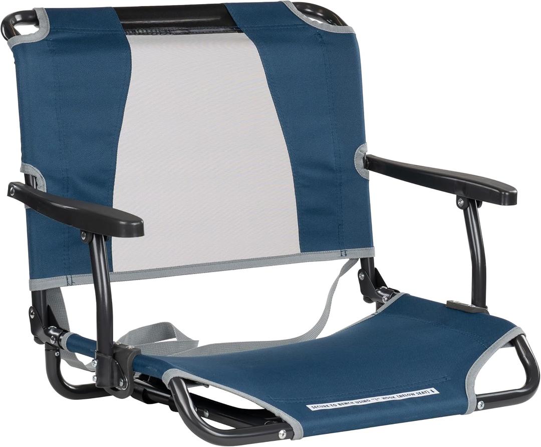 GCI Outdoor Comfort Chair and Stadium Seat, Big comfort stadium chair, armrests