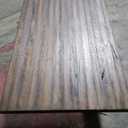 47x25" Dark Wood, Wood Pannel Coffee Table 18" H