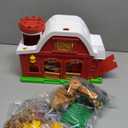 Toddler Farm Toys for 2 3 Year Old-All-in-One Barn Toy Set with Farm Animal Figures for Toddlers,Tractor&Fence,Educational Montessori-style Play Sets with Light&Sounds,Pretend Play Gift for Boys Girls