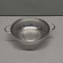 Colander Stainless Steel 3-Quart, Metal Strainer with Base, Strainer for Kitchen Food, Dishwasher Safe (Silver)