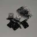 JQK 3/8 Inch Inset Cabinet Door Hinges Black, 10 Pack 5 Pairs Flush Face Mount Cupboard Self-Closing Kitchen Cabinet Hardware Hinges, CH201-BK-P10