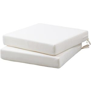 Outdoor Seat Cushion Replacement for Garden Swing Furniture Set of 2, 20 x 20 Inch, White