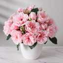 florisso Light Pink Rose Artificial Flowers - 13 Branches Faux Roses for Vase Decor, Wedding Centerpieces & Living Room Accents (Silk Artificial Roses)