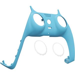 eXtremeRate Heaven Blue Decorative Trim Shell Compatible with p s 5 Controller, DIY Replacement Clip Shell, Custom Plates Cover Compatible with p s 5 Controller with Accent Rings