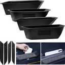 4PCS Door Storage Box Organizer for Ford Bronco 2021 2022 2023 2024 2025 2026, ABS Plastic Handle Pocket with Anti-Slip Mat - Black (Not for Sport/2 Door)