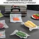 VestaEco Compostable Vacuum Sealer Bags for food, 3 Rolls 11" x 16' and 2 Rolls 8" x 20', Heavy-Duty Embossed Vacuum Seal Bags, Customized Size for Meal Prep/Sous Vide Cooking, BPA-Free