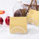 24 Pieces Napkin Holder Plastic Napkin Holder Fan Design Tissue Dispenser Freestanding Fan Shaped Organizer Paper Napkin Holder Stand for Kitchen Restaurant Home Bar, 5.91 x 2.95 x 1.57 Inch (White)