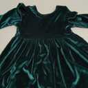 AIKEIDY Toddler Baby Girl Velvet Christmas Dress for Girls Long Sleeve Ruffle Winter Party Wedding Holiday Dress Size 100