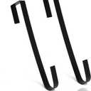 2PCS Wreath Hangers for Front Door, 15" Wreath Hangers, Indoor or Outdoor Over The Door Wreath Hook Hanger for Easter Spring Halloween Xmas Wreath Decorations, Steel Material, 20lb Load Bearing