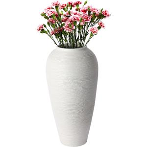 Large Ceramic vases - Modern Minimalist Design Suitable for Living Room, Dining Room, Bedroom and Office Decor - Elegant Decorative vases for Home and Work Spaces（White）