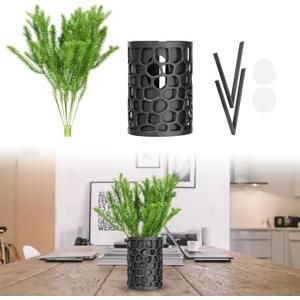 Upgrade Camera Disguise Vase Compatible with Ring Indoor Cam 1st Gen Camera, Includes Adjustable Wedge & Fake Plant