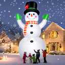 10 FT Christmas Inflatables Snowman Outdoor Yard Decorations, Giant Blow Up Snowman, Built-in Bright LED Lights, Huge Xmas Blowups Snow Man Outside Holiday Decor for Garden Patio Porch Lawn Home Party