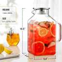 2 Pack 1 Gallon Square Glass Pitcher with Lid and Spout, Borosilicate Glass Carafe for Hot/Cold Drink, Water Pitchers with Handle for Fridge, Extra Large Jug for Iced Tea, Coffee, Juice, Beverage