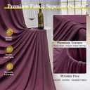 50ft x 12ft Burgundy Backdrop Curtains for Parties, Wrinkle Free 10 Panels Photo Backdrop Drapes Back Drop Cloth for Wedding Birthday Photography Background Decor