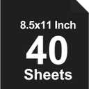 40 Sheets Colored Cardstock, 8.5 x 11 Construction Paper, Black Card Stock Paper, Cardstock Printer Paper for Halloween,Mothers Day, Christmas, Wedding Invitations, DIY Cards, Photo, Art and Crafts