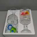 Chefcaptain Margarita Glass Schooner - Set Of 4 JUMBO SIZE 26.5OZ XL Goblet Crystal Style ZERO LEAD Shrimp Cocktail, Coronaritas, Margaritas 4 PACK (XL 26.5 OZ)