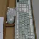 Wireless Keyboard and Mouse Combo, FullSized Wireless Keyboard and Adjustable DPI Mouse, 2.4GHz USB Receiver, Silent Keyboard and Mouse for PC, Windows, MAC, Desktop, Laptop (Avocado Green)