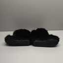 QMFUR Women's Furry Faux Fur Boots Fuzzy Fluffy Mid Calf Snow Boots Suede Warm Fur Lined Booties Flat Fashion Boots (8, Black 1)