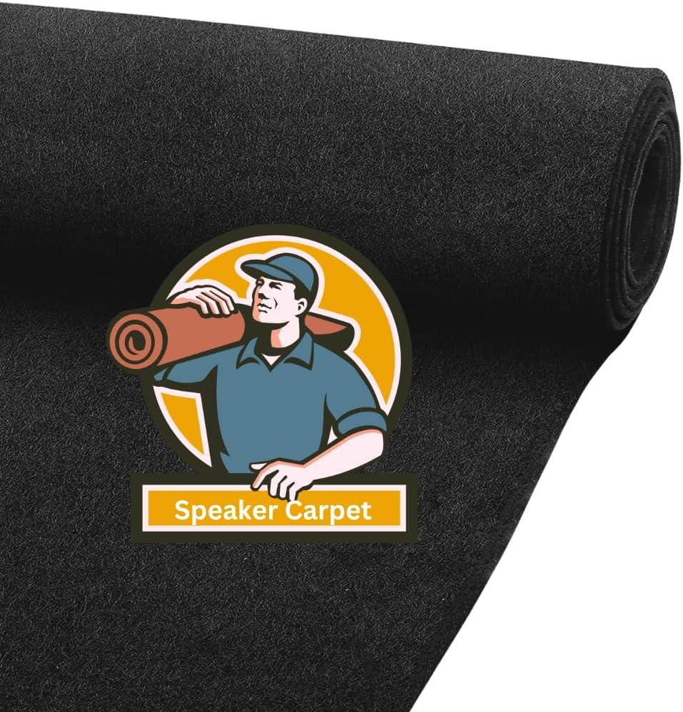 SAVUK Speaker Box Carpet Car Sub Woofer Trunk Liner Felt Black Fabric for RV, Boat, Truck, Automotive Interior, Marine, Home Floor (40" x 40" Anthracite)