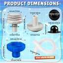 Tujoe 8 Pcs 25022E Swimming Pool Water Jet Connector Kits 25016 Above Ground Pool Skimmer Hose and Adapter B Set Replacement with Outlet Strainer Grid Inlet Nozzle and Hole Plug for Above Ground Pool