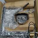 Black and Gold Chandelier, 6-Light Farmhouse Chandelier for Dining Room Lighting Fixtures Hanging, Dining Light Fixtures Industrial Modern Light Fixture for Bedroom, Foyer, Living Room and Entryway