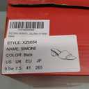 PIZZ ANNU Women's Square Open Toe Heels Sandals Low Block Chunky Heeled Sandal Slip on Mules Comfortable Casual Dress Pumps Shoes